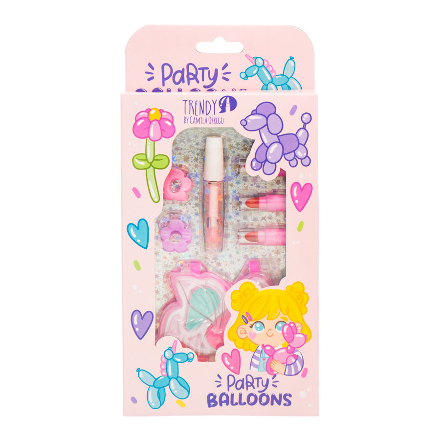 KIT DE MAQUILLAJE NIÑAS PARTY BALLOONS DE TRENDY