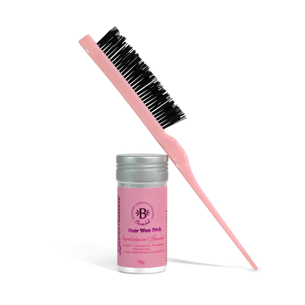 KIT CERA PARA EL CABELLO + CEPILLO PULIDOR DE BLOOMSHELL