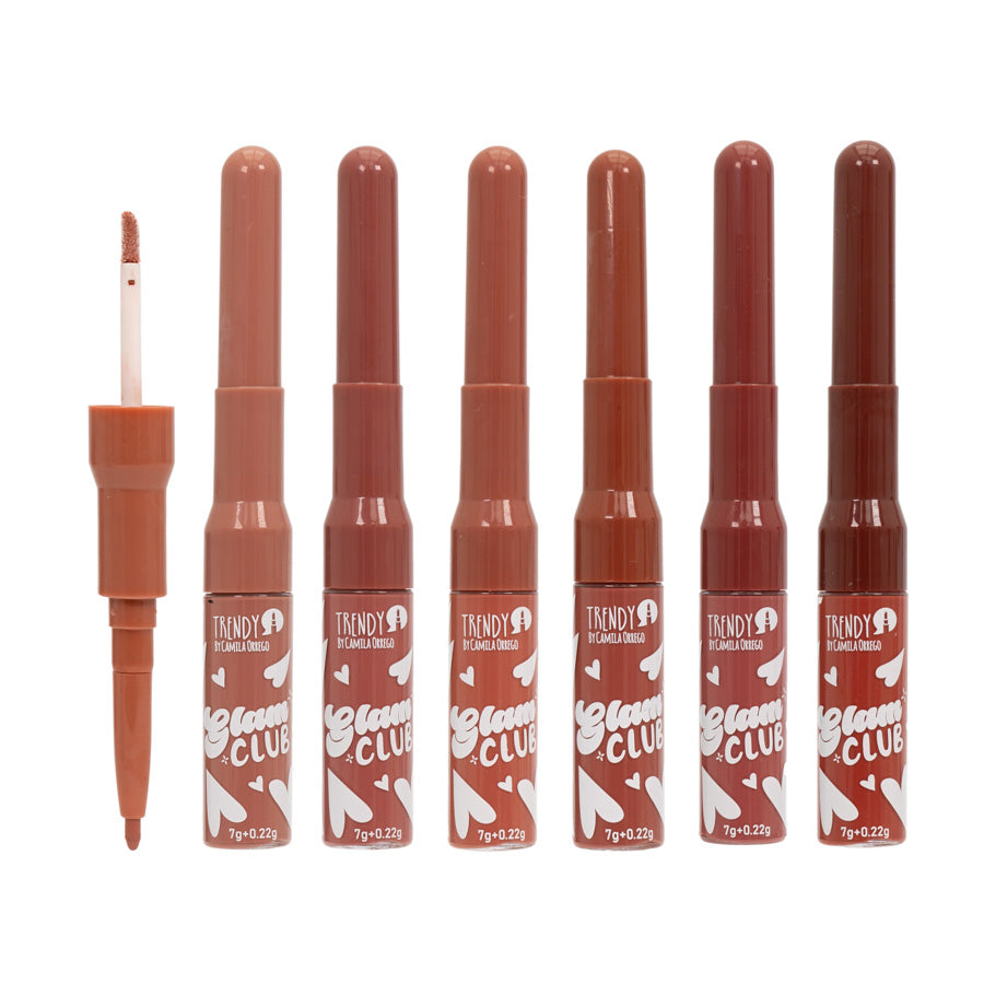 LABIAL Y DELINEADOR GLAM CLUB DE TRENDY