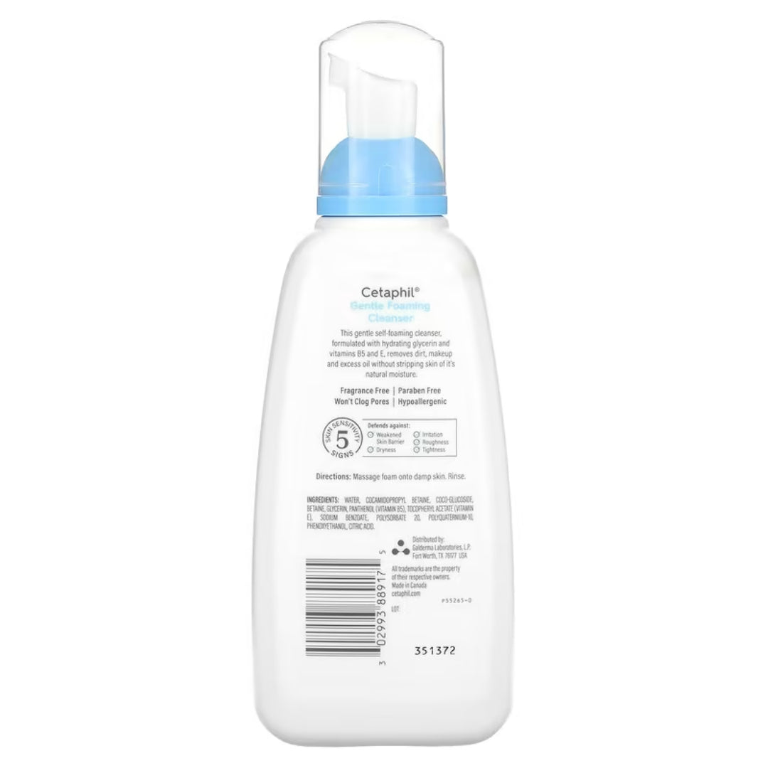 ESPUMA LIMPIADORA PARA PIEL SECA A NORMAL 236 ML DE CETAPHIL