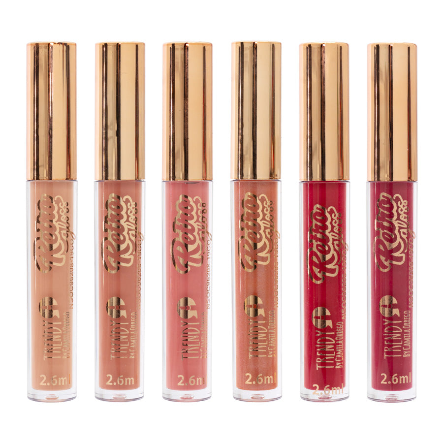 RETRO GLOSS KIT X6 DE TRENDY
