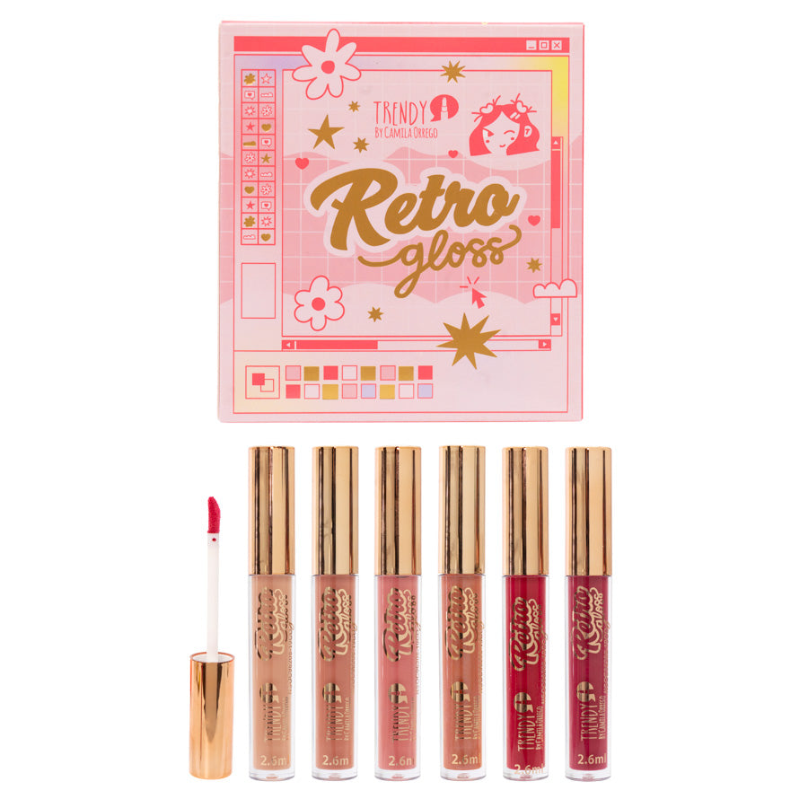 RETRO GLOSS KIT X6 DE TRENDY
