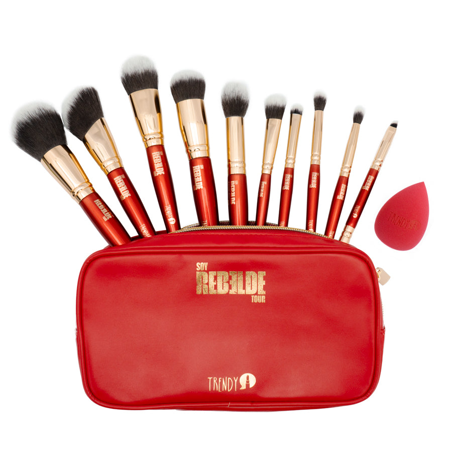 KIT DE BROCHAS ROJO X 10 SOY REBELDE TOUR