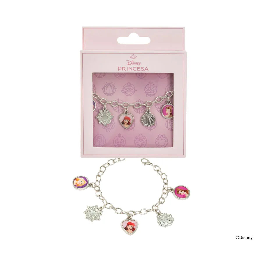 PULSERA PLATEADA PRINCESAS DE DISNEY DE TRENDY
