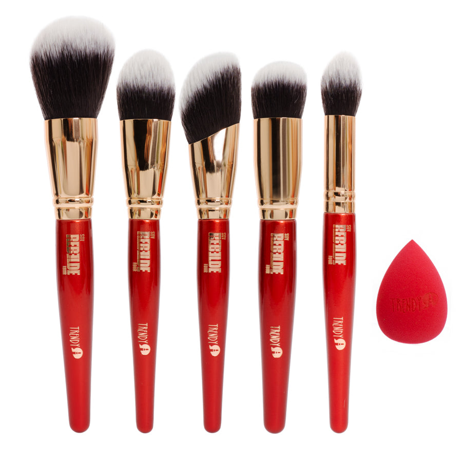 KIT DE BROCHAS ROJO X 10 SOY REBELDE TOUR