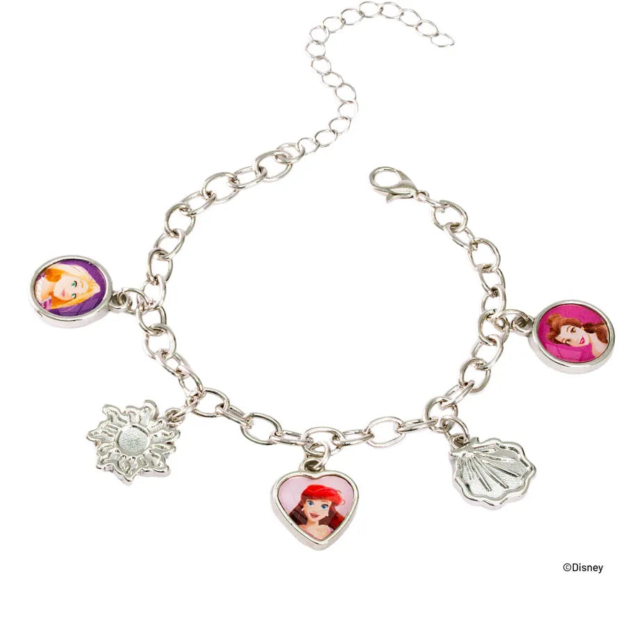 PULSERA PLATEADA PRINCESAS DE DISNEY DE TRENDY