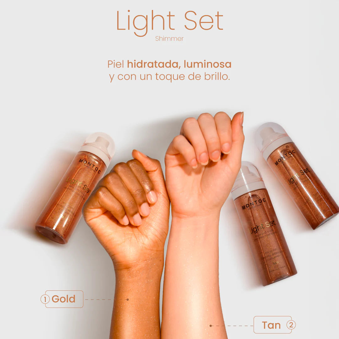 SHIMMER MIST TONER LIGHT SET DE MONTOC